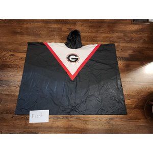 HTF Vintage University Georgia Bulldogs Poncho Heavyweight Adult Hooded Poncho